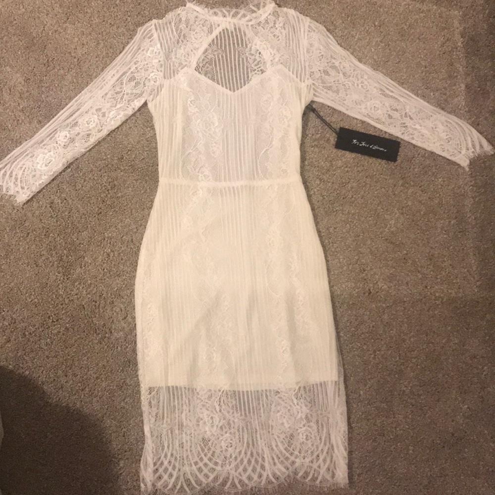 For Love & Lemons White Lace Dress